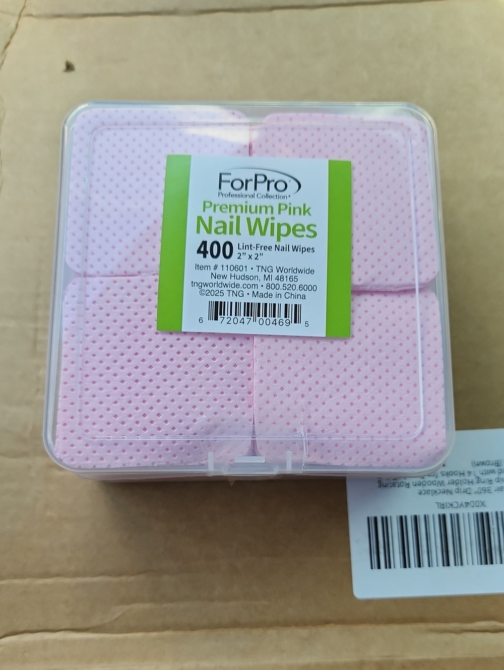 Premium Pink Nail Wipes - 400 Lint-Free Wipes